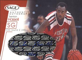 2001 SAGE - Autographs Red #A17 Trenton Hassell Front