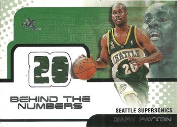 2001-02 E-X - Behind the Numbers Jerseys #NNO Gary Payton Front
