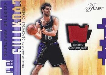 2001-02 Flair - Courting Greatness #NNO Peja Stojakovic Front
