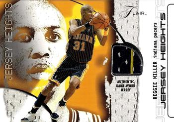 2001-02 Flair - Jersey Heights #NNO Reggie Miller Front