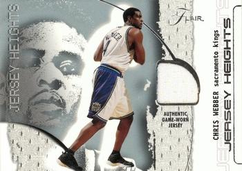 2001-02 Flair - Jersey Heights #NNO Chris Webber Front