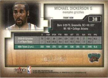 2001-02 Fleer Authentix - Front Row Parallel #38 Michael Dickerson Back