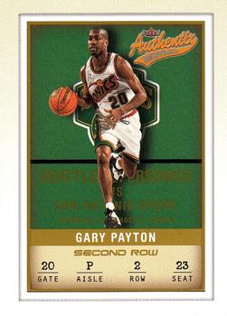 2001-02 Fleer Authentix - Second Row Parallel #9 Gary Payton Front