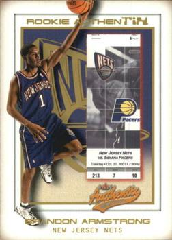 2001-02 Fleer Authentix - Second Row Parallel #119 Brandon Armstrong Front