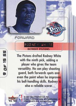 2001-02 Fleer Authentix - Sweet Selections #9 SS Rodney White Back