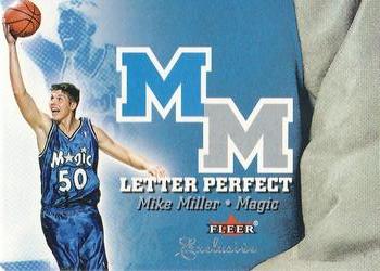 2001-02 Fleer Exclusive - Letter Perfect #6 LP Mike Miller Front