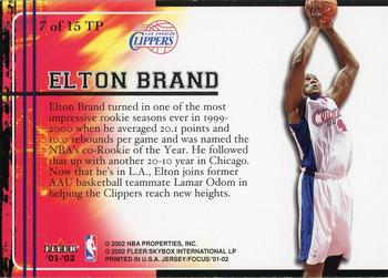 2001-02 Fleer Focus - Trading Places #7 TP Elton Brand Back