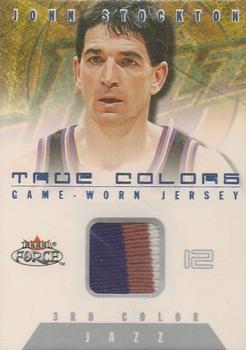 2001-02 Fleer Force - True Colors Jerseys Three Color #TC JS [3] John Stockton Front