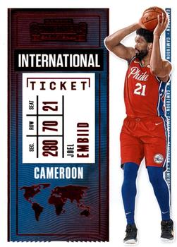 2020-21 Panini Contenders - International Ticket Red #8 Joel Embiid Front