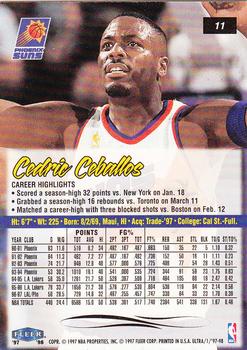 1997-98 Ultra #11 Cedric Ceballos Back