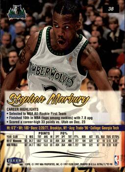 1997-98 Ultra #38 Stephon Marbury Back