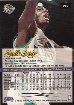 1997-98 Ultra #219 Malik Sealy Back