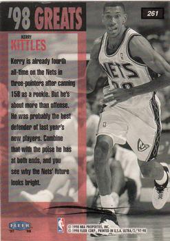 1997-98 Ultra #261 Kerry Kittles Back