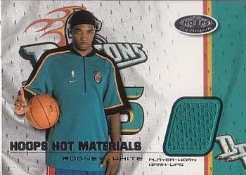 2001-02 Hoops Hot Prospects - Hoops Hot Materials #HMRW Rodney White Front