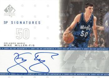2001-02 SP Authentic - SP Signatures #MM Mike Miller Front