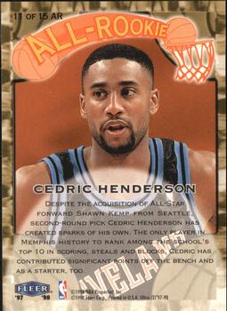 1997-98 Ultra - All-Rookie #11 AR Cedric Henderson Back