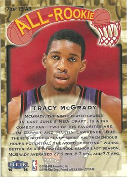 1997-98 Ultra - All-Rookie #7 AR Tracy McGrady Back
