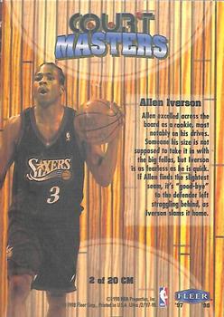1997-98 Ultra - Court Masters #2 CM Allen Iverson Back