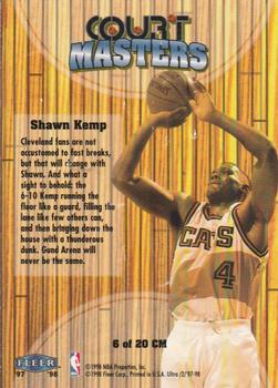 1997-98 Ultra - Court Masters #6 CM Shawn Kemp Back