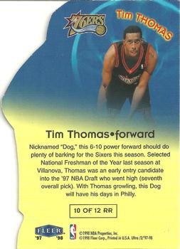 1997-98 Ultra - Rim Rockers #10 RR Tim Thomas Back