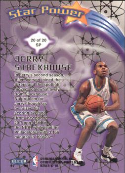 1997-98 Ultra - Star Power #20 SP Jerry Stackhouse Back