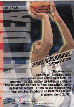 1997-98 Ultra - Sweet Deal #5 SD Jerry Stackhouse Back