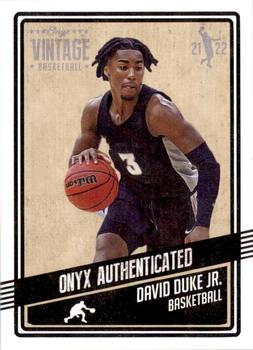 2021-22 Onyx Vintage #VBDU David Duke Jr. Front