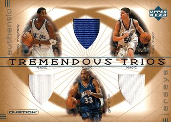 2001-02 Upper Deck Ovation - Tremendous Trios #TM/GH/MM Tracy McGrady / Grant Hill / Mike Miller Front