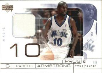 2001-02 Upper Deck Pros & Prospects - Game Jerseys #DA Darrell Armstrong Front