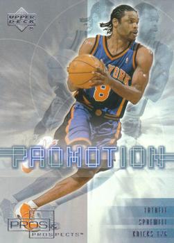 2001-02 Upper Deck Pros & Prospects - ProMotion #PM-9 Latrell Sprewell Front