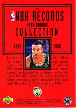 1997-98 Upper Deck - NBA Records Collection #RC2 Dana Barros Back