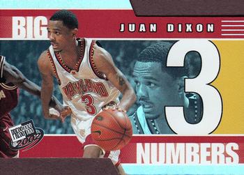 2002 Press Pass - Big Numbers #BN7 Juan Dixon Front