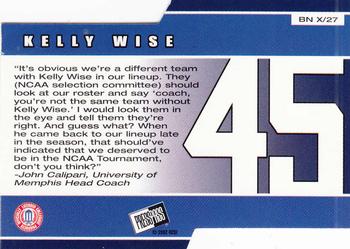 2002 Press Pass - Big Numbers #BN8 Kelly Wise Back