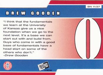 2002 Press Pass - Big Numbers #BN11 Drew Gooden Back
