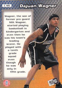 2002 Press Pass - Cagers #C4 Dajuan Wagner Back