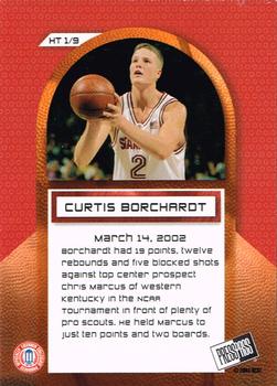 2002 Press Pass - Hang Time #HT1 Curtis Borchardt Back