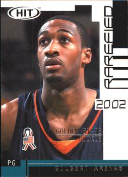 2002 SAGE HIT - Rarefied Silver #R3 Gilbert Arenas Front