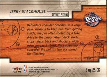 2002-03 Flair - Court Kings #2 CK Jerry Stackhouse Back