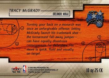 2002-03 Flair - Court Kings #10 CK Tracy McGrady Back