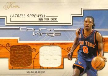 2002-03 Flair - Court Kings Ball and Jersey #NNO Latrell Sprewell Front