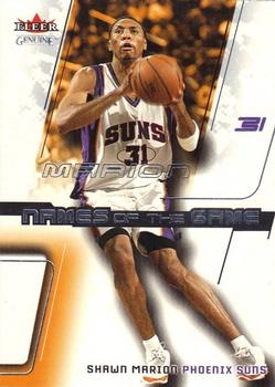 2002-03 Fleer Genuine - Names of the Game #NG 15 Shawn Marion Front