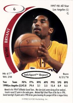 1998 SAGE #6 Kobe Bryant Back