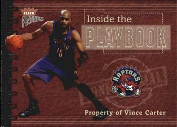 2002-03 Fleer Platinum - Inside the Playbook #7 PB Vince Carter Front