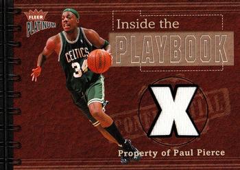 2002-03 Fleer Platinum - Inside the Playbook Game Used #NNO Paul Pierce Front