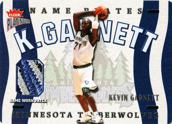 2002-03 Fleer Platinum - Nameplates #N-KG Kevin Garnett Front