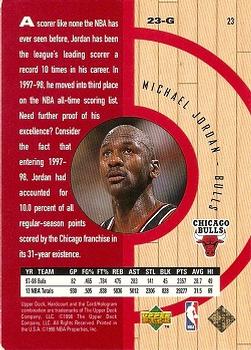 1998 Upper Deck Hardcourt #23 Michael Jordan Back