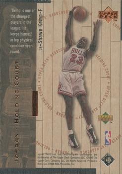 1998 Upper Deck Hardcourt - Jordan Holding Court Bronze #J5 Shawn Kemp / Michael Jordan Back