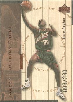 1998 Upper Deck Hardcourt - Jordan Holding Court Bronze #J25 Gary Payton / Michael Jordan Front