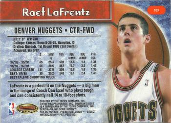 1998-99 Bowman's Best #103 Raef LaFrentz Back