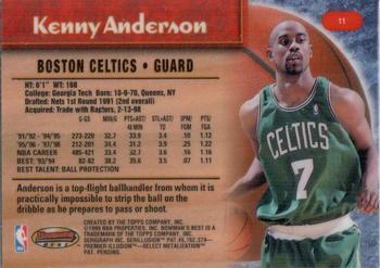 1998-99 Bowman's Best #11 Kenny Anderson Back